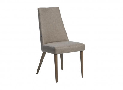 Dřevěná židle s látkovým sedákem, židle do jídelny, nový designový nábytek, luxusní židle.